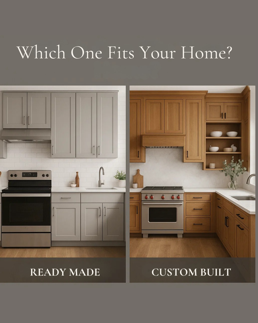 Ready Made Kitchen Cabinets vs Custom Built – Pros & Cons